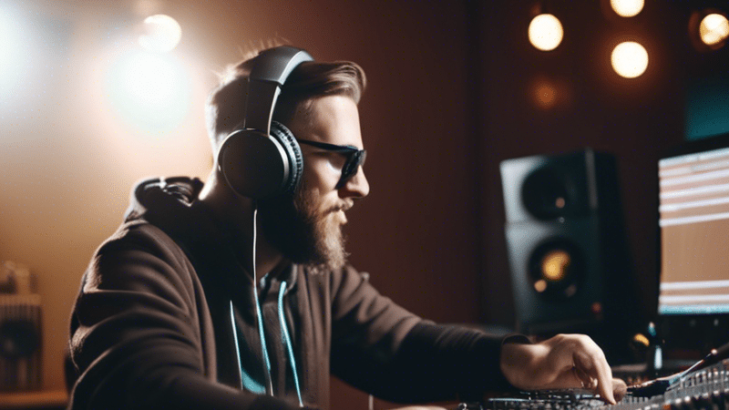 a music producer sitting in the studio